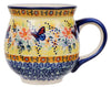 Polish Pottery Large Belly Mug (Butterfly Bliss) | K068S-WK73 at PolishPotteryOutlet.com