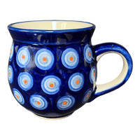 A picture of a Polish Pottery Large Belly Mug (Harvest Moon) | K068S-ZP01 as shown at PolishPotteryOutlet.com/products/large-belly-mug-harvest-moon-k068s-zp01