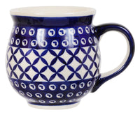 A picture of a Polish Pottery Large Belly Mug (Confetti) | K068T-60 as shown at PolishPotteryOutlet.com/products/large-belly-mug-confetti