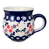 Mug, Belly Mug, 16 oz Large in "Berry Dot" by Manufaktura | K068T-BL04