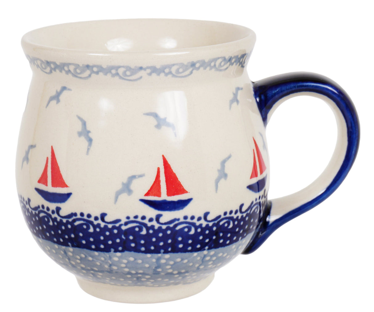 Mug, Belly Mug, 16oz Large in "Smooth Seas" by Manufaktura | K068T-DPML