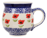 Mug, Belly Mug, 16oz Large in "Poppy Garden" by Manufaktura | K068T-EJ01