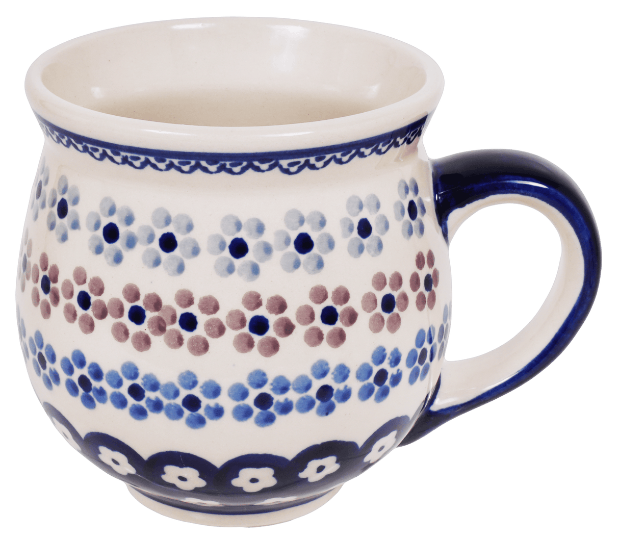 Mug, Belly Mug, 16 oz Large in "Floral Chain" by Manufaktura | K068T-EO37