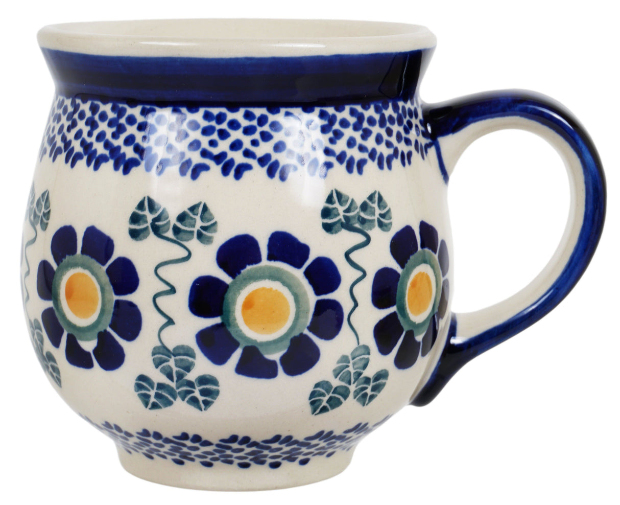 Mug, Belly Mug, 16 oz Large in "Simple Symmetry" by Manufaktura | K068T-GCR