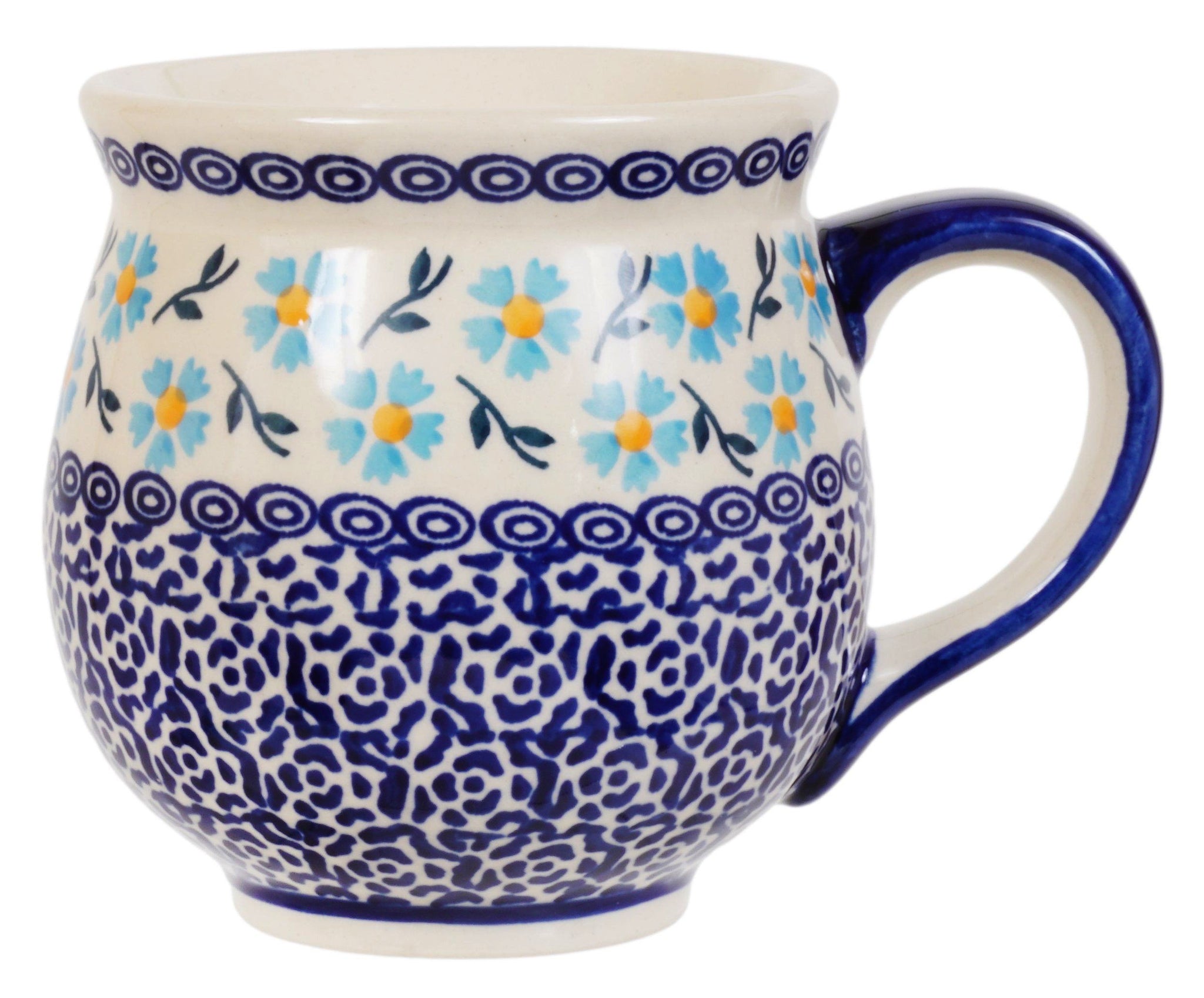 Polish Pottery - Muffin Pan - Summer Blossoms - The Polish Pottery Outlet