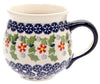Polish Pottery Large Belly Mug (Holly in Bloom) | K068T-IN13 at PolishPotteryOutlet.com