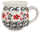 Mug, Belly Mug, 16oz Large in "Scarlet Garden" by Manufaktura | K068T-KK01