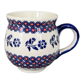 Polish Pottery Large Belly Mug (Swedish Flower) | K068T-KLK Additional Image at PolishPotteryOutlet.com