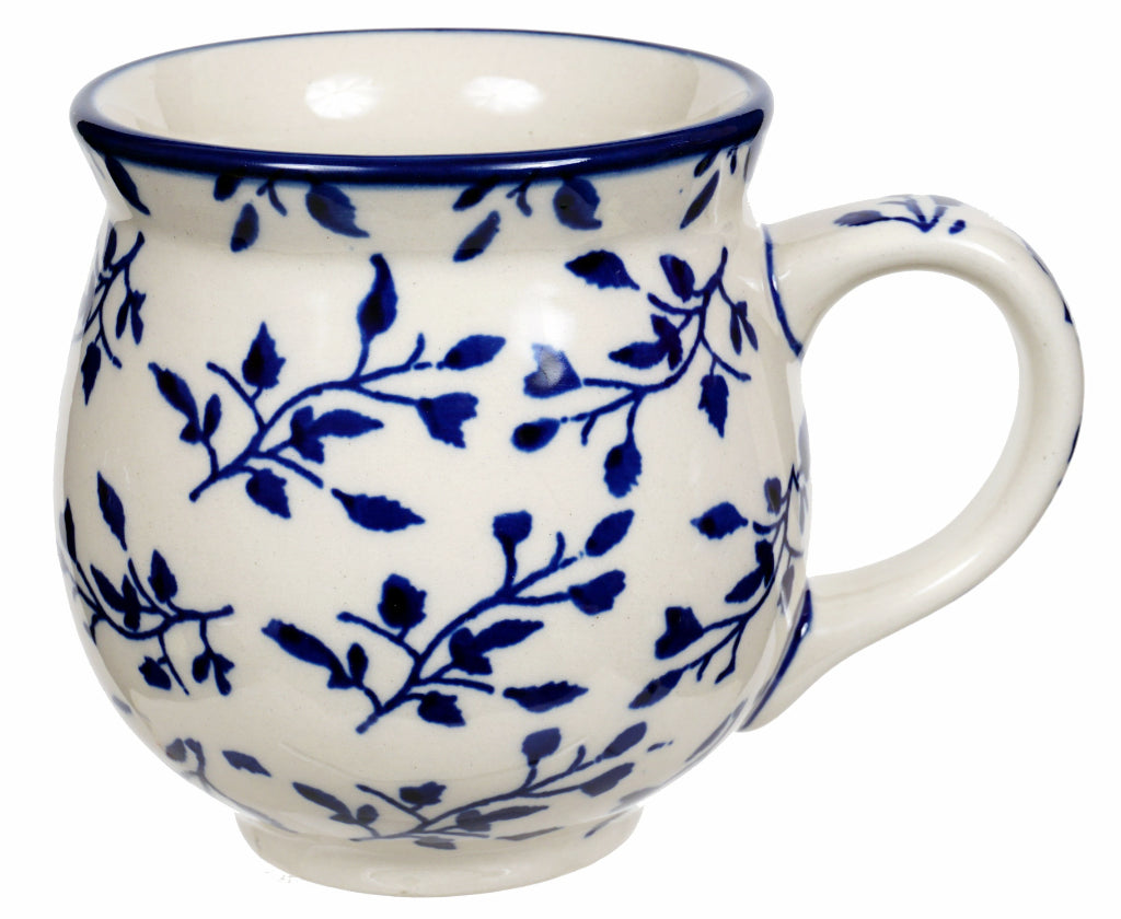 Mug, Belly Mug, 16oz Large in "Blue Spray" by Manufaktura | K068T-LISK