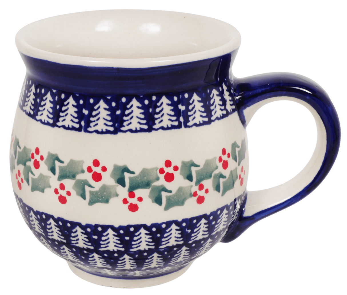 Mug, Belly Mug, 16oz Large in "Holiday Cheer" by Manufaktura | K068T-NOS2