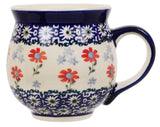 Mug, Belly Mug, 16oz Large in "Summer Blossoms" by Manufaktura | K068T-P232