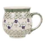 Mug, Belly Mug, 16oz Large in "Woven Pansies" by Manufaktura | K068T-RV