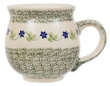 Mug, Belly Mug, 16 oz Large in "Woven Starflowers" by Manufaktura | K068T-RV01
