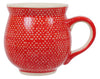 Polish Pottery Large Belly Mug (Red Sky at Night) | K068T-WCZE at PolishPotteryOutlet.com