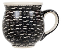 A picture of a Polish Pottery Large Belly Mug (Metro) | K068T-WCZM as shown at PolishPotteryOutlet.com/products/large-belly-mug-metro