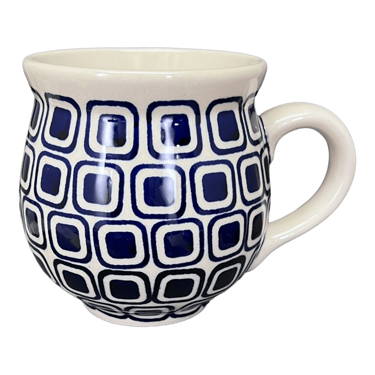 Mug, Belly Mug, 16oz Large in "Navy Retro" by Manufaktura | K068U-601A