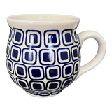 Mug, Belly Mug, 16 oz Large in "Navy Retro" by Manufaktura | K068U-601A