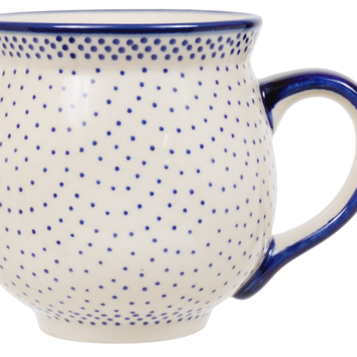 Polish Pottery - Large Belly Mug - Misty Blue