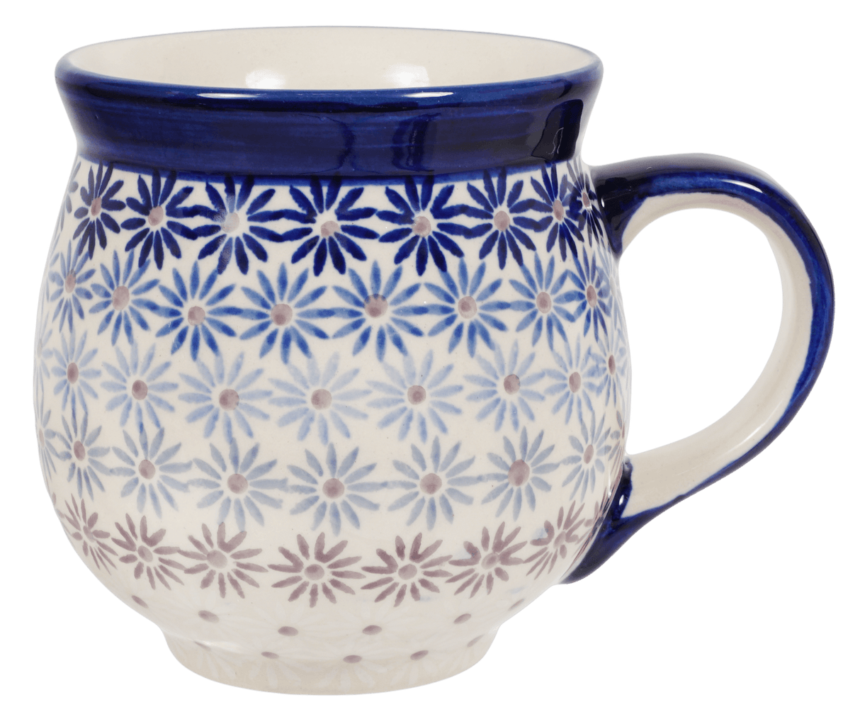 Mug, Belly Mug, 16 oz Large in "Dusty Daisy Chain" by Manufaktura | K068U-AS55