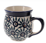 Mug, Belly Mug, 16oz Large in "Peacock Parade" by Manufaktura | K068U-AS60