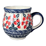 Mug, Belly Mug, 16 oz Large in "Fresh Strawberries" by Manufaktura | K068U-AS70