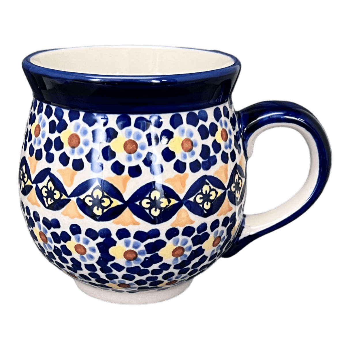 Mug, Belly Mug, 16oz Large in "Kaleidoscope" by Manufaktura | K068U-ASR