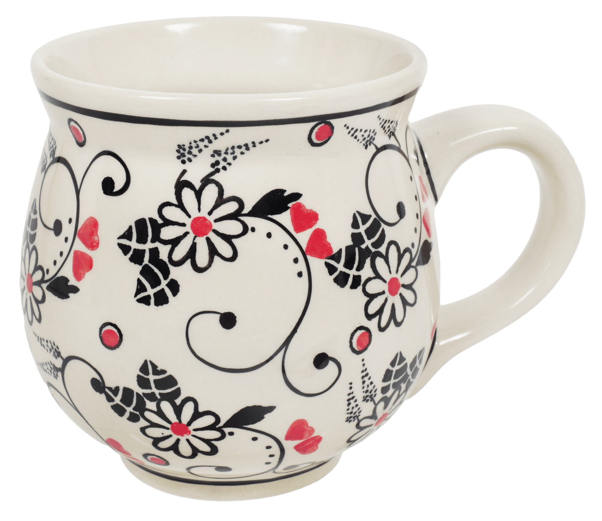 Mug, Belly Mug, 16oz Large in "Night Garden" by Manufaktura | K068U-BL02