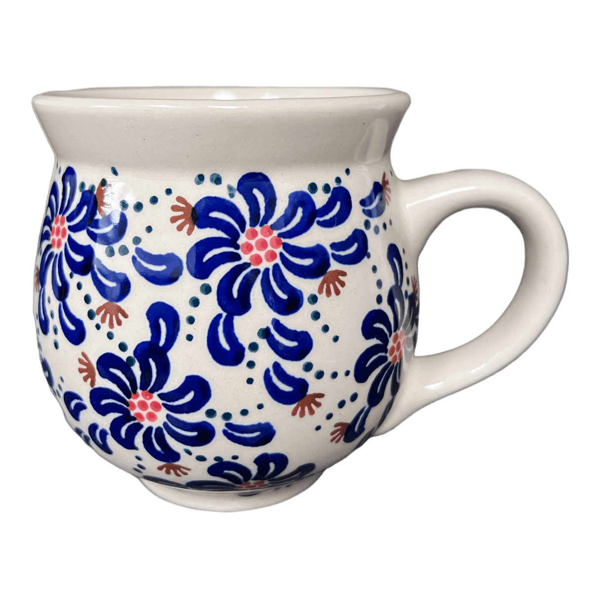 Mug, Belly Mug, 16oz Large in "Floral Fireworks" by Manufaktura | K068U-BSAS