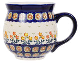 Mug, Belly Mug, 16oz Large in "Floral Spray" by Manufaktura | K068U-DSO