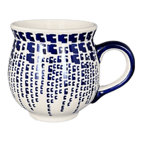 A picture of a Polish Pottery Large Belly Mug (Modern Vine) | K068U-GZ27 as shown at PolishPotteryOutlet.com/products/large-belly-mug-gz27-k068u-gz27