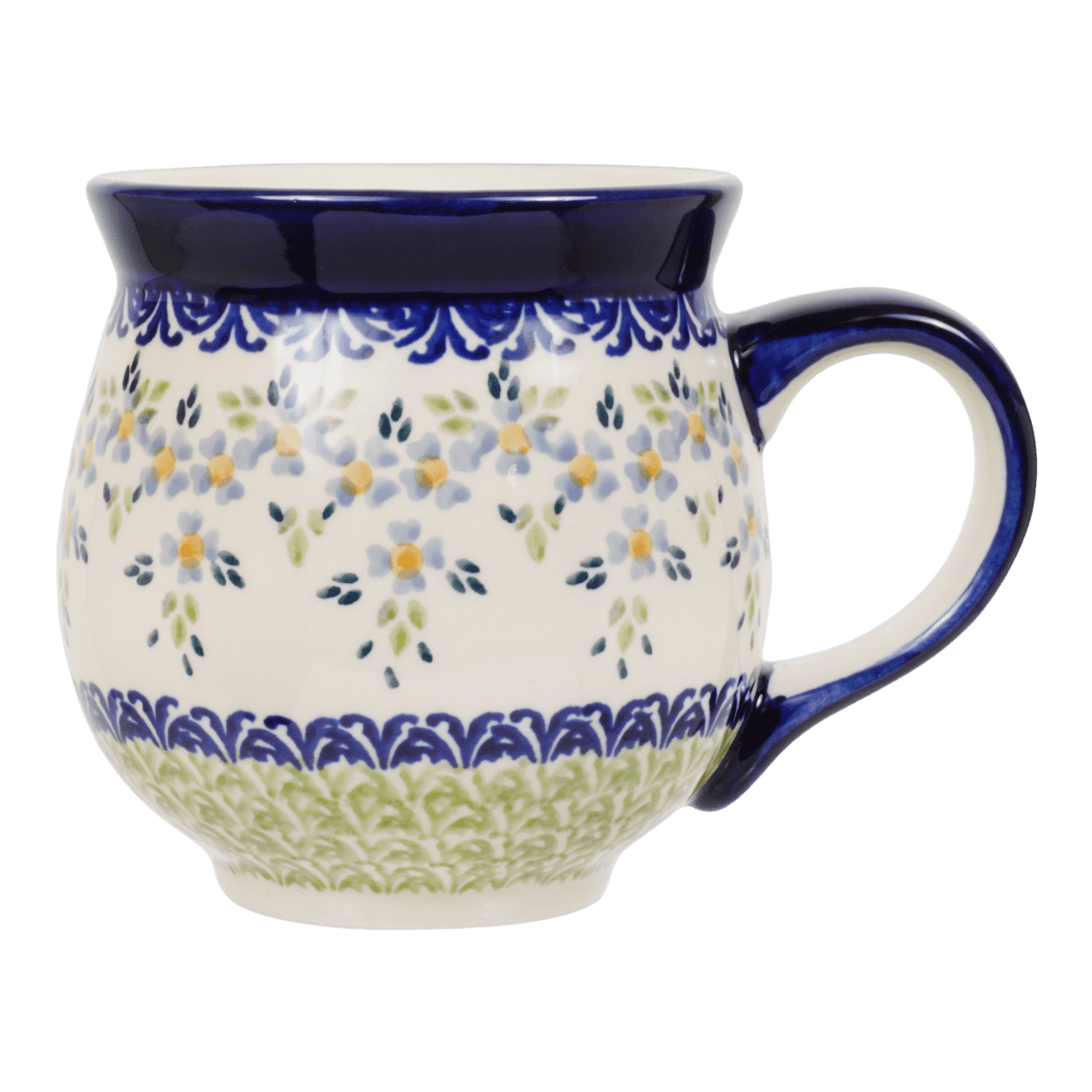 Mug, Belly Mug, 16oz Large in "Garden Stroll" by Manufaktura | K068U-P316