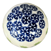 A picture of a Polish Pottery 2.75" Ornament Ball (Holly in Bloom) | K070T-IN13 as shown at PolishPotteryOutlet.com/products/2-75-ornament-ball-holly-in-bloom-k070t-in13