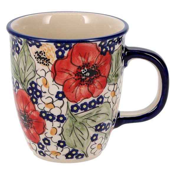 Mug, Mars Mug, 10oz Small in "Poppies & Posies" by Manufaktura | K081S-IM02