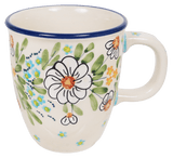 Mug, Mars Mug, 10oz Small in "Daisy Bouquet" by Manufaktura | K081S-TAB3