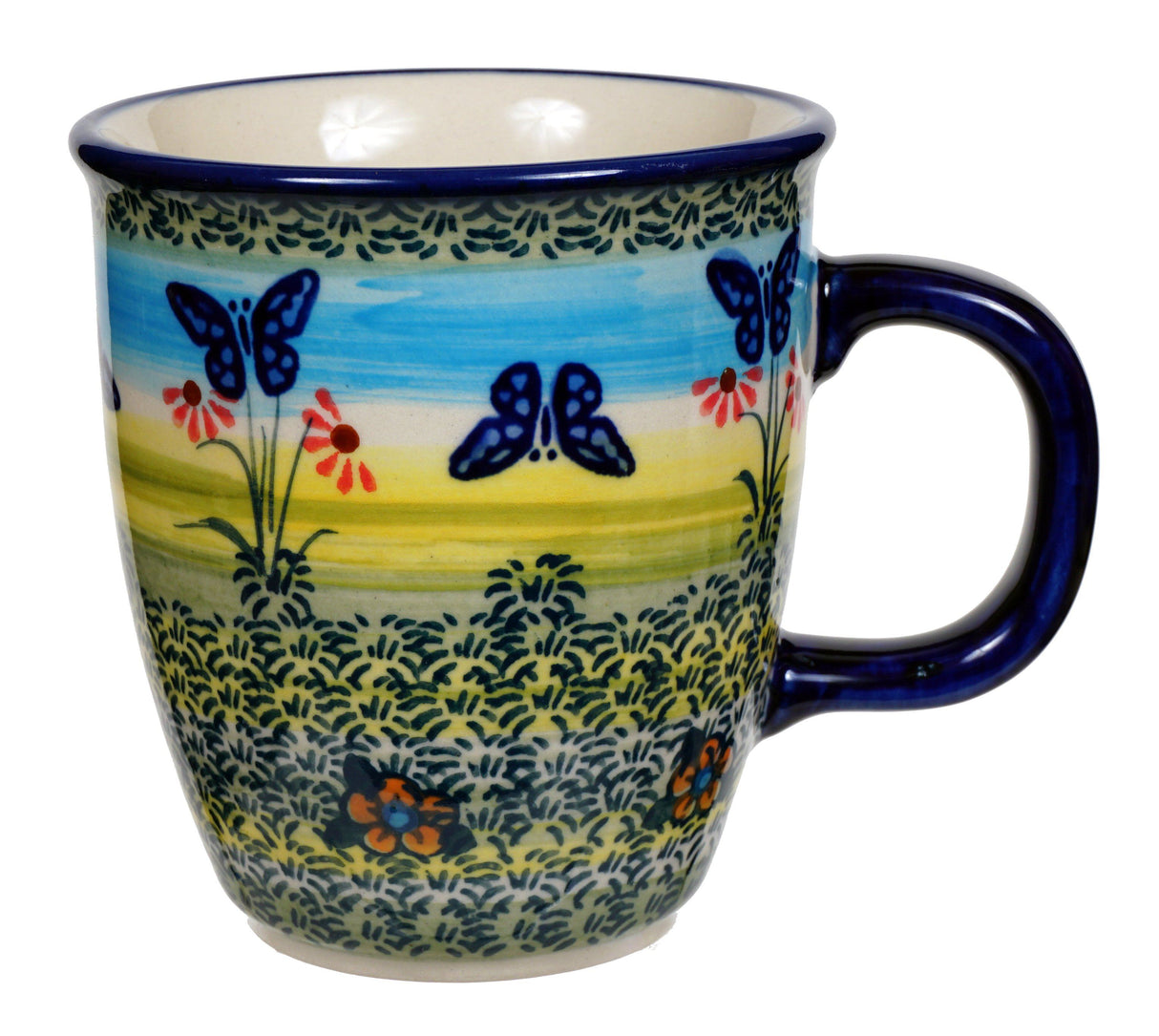 Mug, Mars Mug, 10oz Small in "Butterflies in Flight" by Manufaktura | K081S-WKM