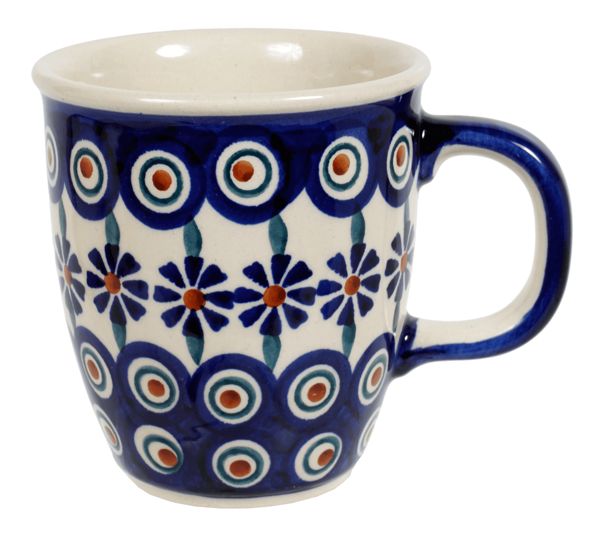 Mug, Mars Mug, 10oz Small in "Floral Peacock" by Manufaktura | K081T-54KK