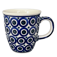 A picture of a Polish Pottery Mars Mug (Eyes Wide Open) | K081T-58 as shown at PolishPotteryOutlet.com/products/mars-mug-eyes-wide-open-k081t-58