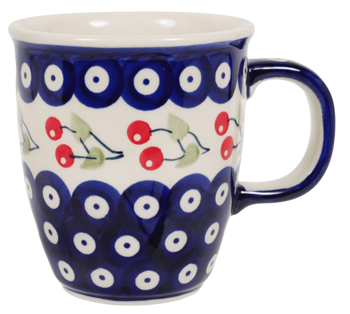 Mug, Mars Mug, 10oz Small in "Cherry Dot" by Manufaktura | K081T-70WI