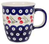 Mug, Mars Mug, 10oz Small in "Cherry Dot" by Manufaktura | K081T-70WI