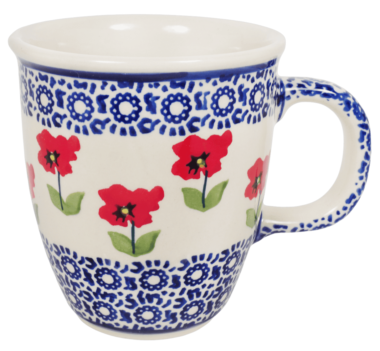 Mug, Mars Mug, 10oz Small in "Poppy Garden" by Manufaktura | K081T-EJ01