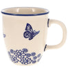 Polish Pottery Mug, Mars Mug, 10oz Small in "Butterfly Garden" by Manufaktura | K081T-MOT1 at PolishPotteryOutlet.com