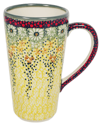 A picture of a Polish Pottery John's Mug (Sunshine Grotto) | K083S-WK52 as shown at PolishPotteryOutlet.com/products/johns-mug-sunshine-grotto