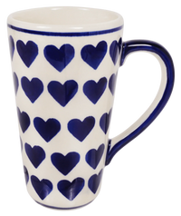 A picture of a Polish Pottery John's Mug (Whole Hearted) | K083T-SEDU as shown at PolishPotteryOutlet.com/products/johns-mug-whole-hearted