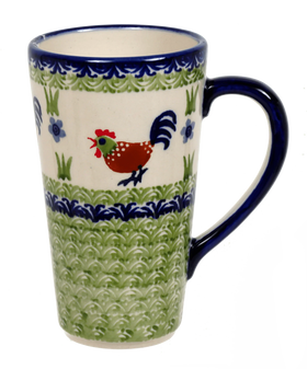 Polish Pottery John's Mug (Chicken Dance) | K083U-P320 Additional Image at PolishPotteryOutlet.com