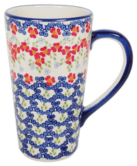 A picture of a Polish Pottery John's Mug (Ring Around the Rosie) | K083U-P321 as shown at PolishPotteryOutlet.com/products/johns-mug-ring-around-the-rosie