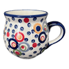 Polish Pottery Mug, Belly Mug, 10oz Medium in "Bubble Machine" by Manufaktura | K090M-AS38 at PolishPotteryOutlet.com