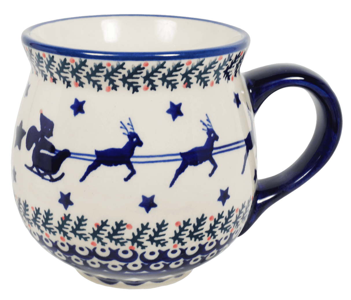 Mug, Belly Mug, 10 oz Medium in "Twas the Night" by Manufaktura | K090S-BAZ