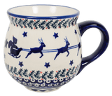 Mug, Belly Mug, 10 oz Medium in "Twas the Night" by Manufaktura | K090S-BAZ