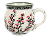 Polish Pottery Medium Belly Mug (Cherry Blossom) | K090S-DPGJ at PolishPotteryOutlet.com