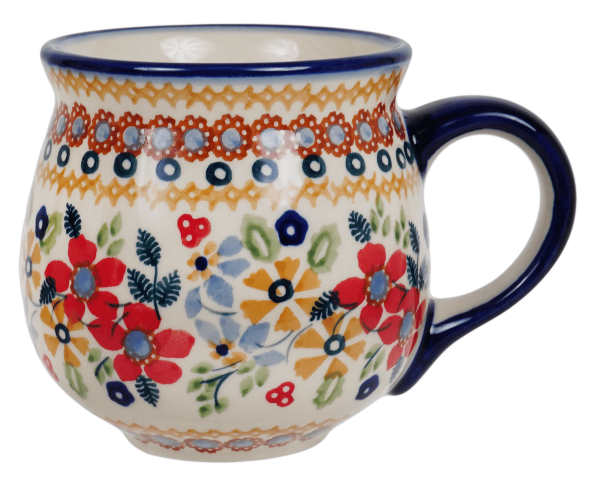 Mug, Belly Mug, 10 oz Medium in "Ruby Duet" by Manufaktura | K090S-DPLC